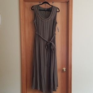 Lane Bryant olive green maxi dress, sz 14/16